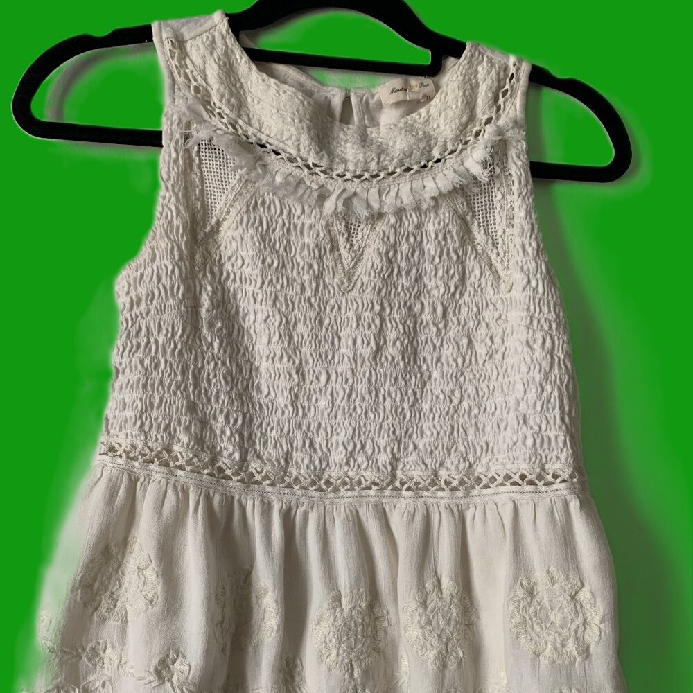 Anthropologie Cream Sleeveless Top